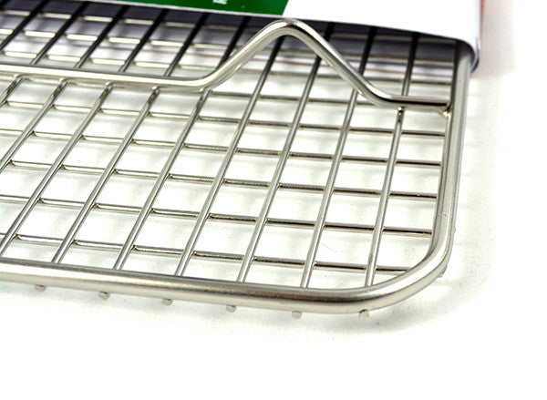 100% Stainless Steel Cooling Rack, Baking Rack, Roasting Rack and Cooking Racks.  Broil With This Heavy Duty Wire Rack. Oven Safe to 575°F.  Perfect Fit Quarter Sheet Baking Pan (8.5"x12")